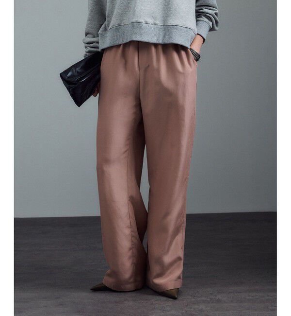 SALON adam et rope'「[25AW]GENTLE SILK パンツ / セットアップ対応・洗える」|チノ|