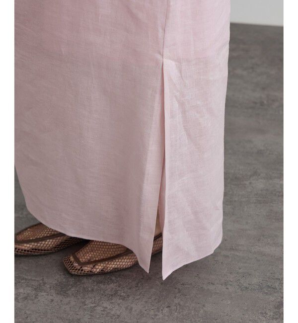 SALON adam et rope'「リネンドロストノースリーブワンピース / GENTLE LINEN」|ワンピース|