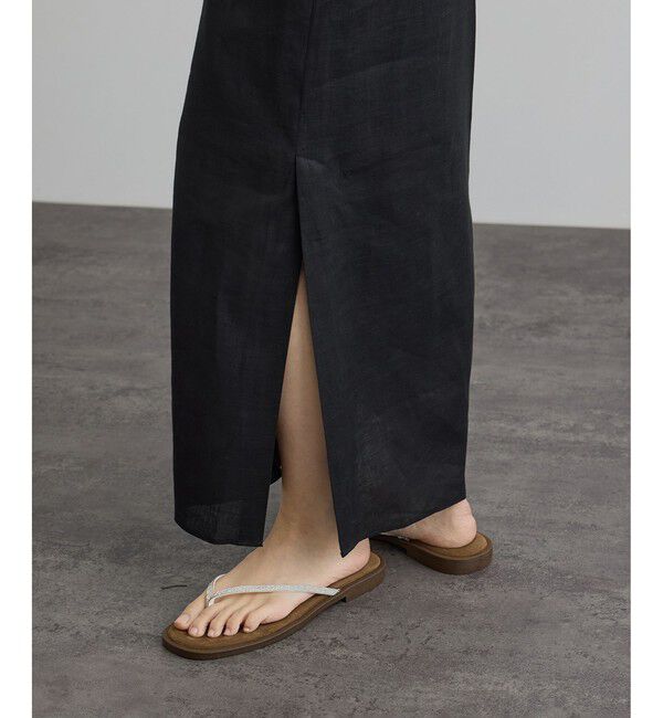 SALON adam et rope'「リネンドロストノースリーブワンピース / GENTLE LINEN」|ワンピース|