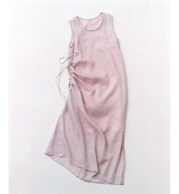 SALON adam et rope'「リネンドロストノースリーブワンピース / GENTLE LINEN」|ワンピース|ピンク(63)