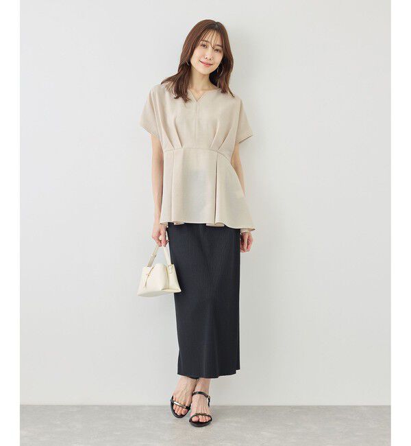 Rope&rsquo;Picnic「【ベストヒット】ハートネックペプラムブラウス/接触冷感」|シャツ・ブラウス|
