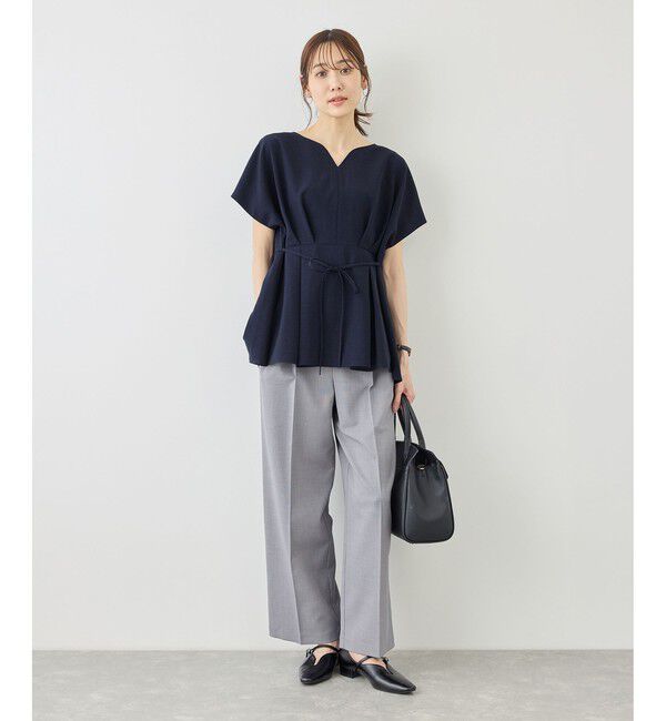 Rope&rsquo;Picnic「【ベストヒット】ハートネックペプラムブラウス/接触冷感」|シャツ・ブラウス|