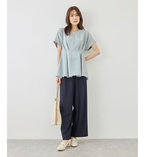 Rope&rsquo;Picnic「【ベストヒット】ハートネックペプラムブラウス/接触冷感」|シャツ・ブラウス|