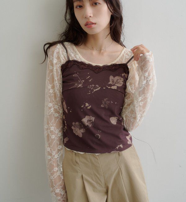  「スカラップカットレースカーディガン」|Tシャツ・カットソー|
