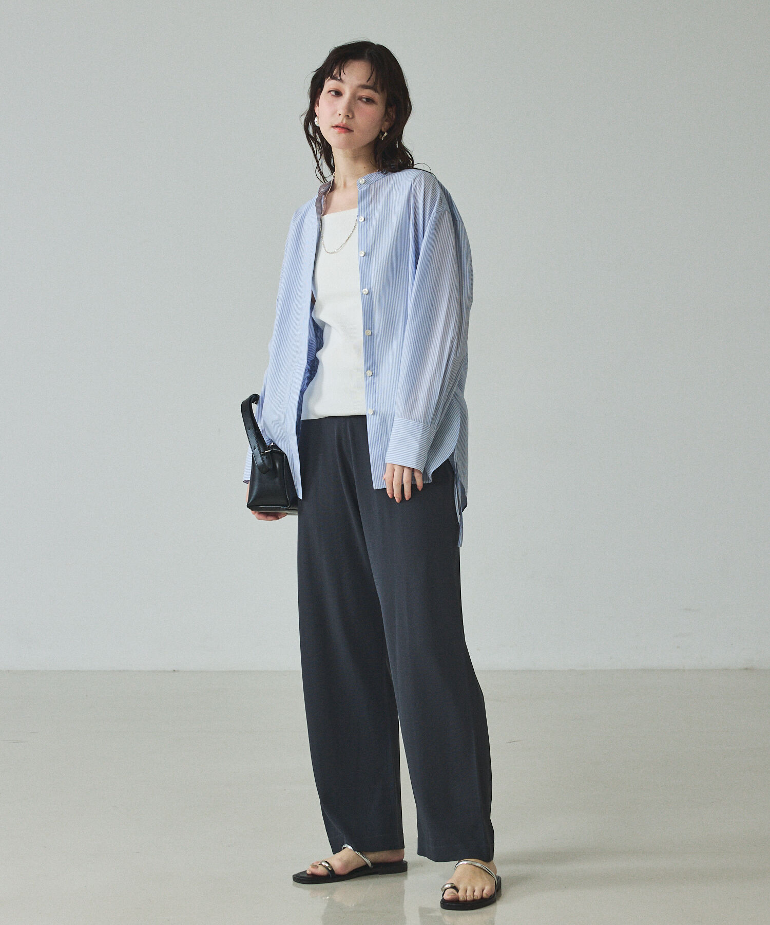 qualite「【シルエット調整可能】ウエストドロストシャツ」|シャツ・ブラウス|