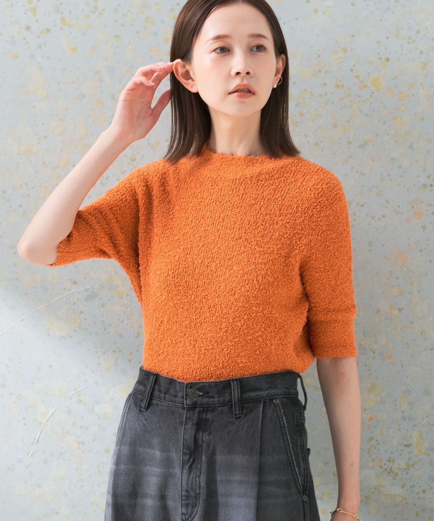 URBAN RESEARCH ROSSO「コットンシャギーハイネックプルオーバー」|ニット・セーター|