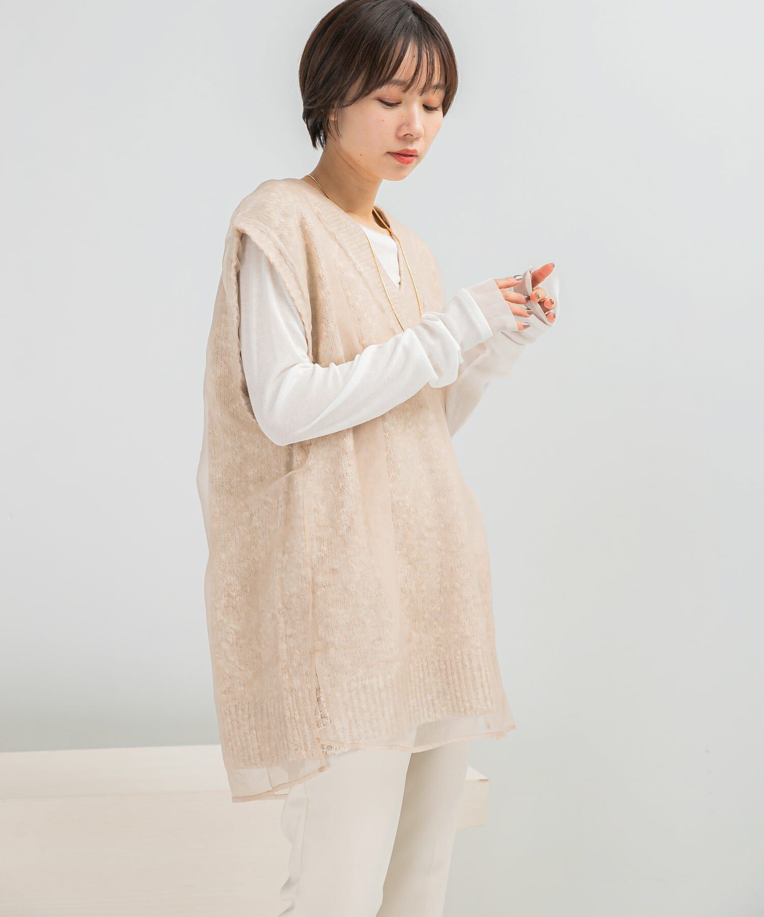 URBAN RESEARCH ROSSO「CHIGNON　リバーオーガンドッキングベスト」|ベスト・ジレ|