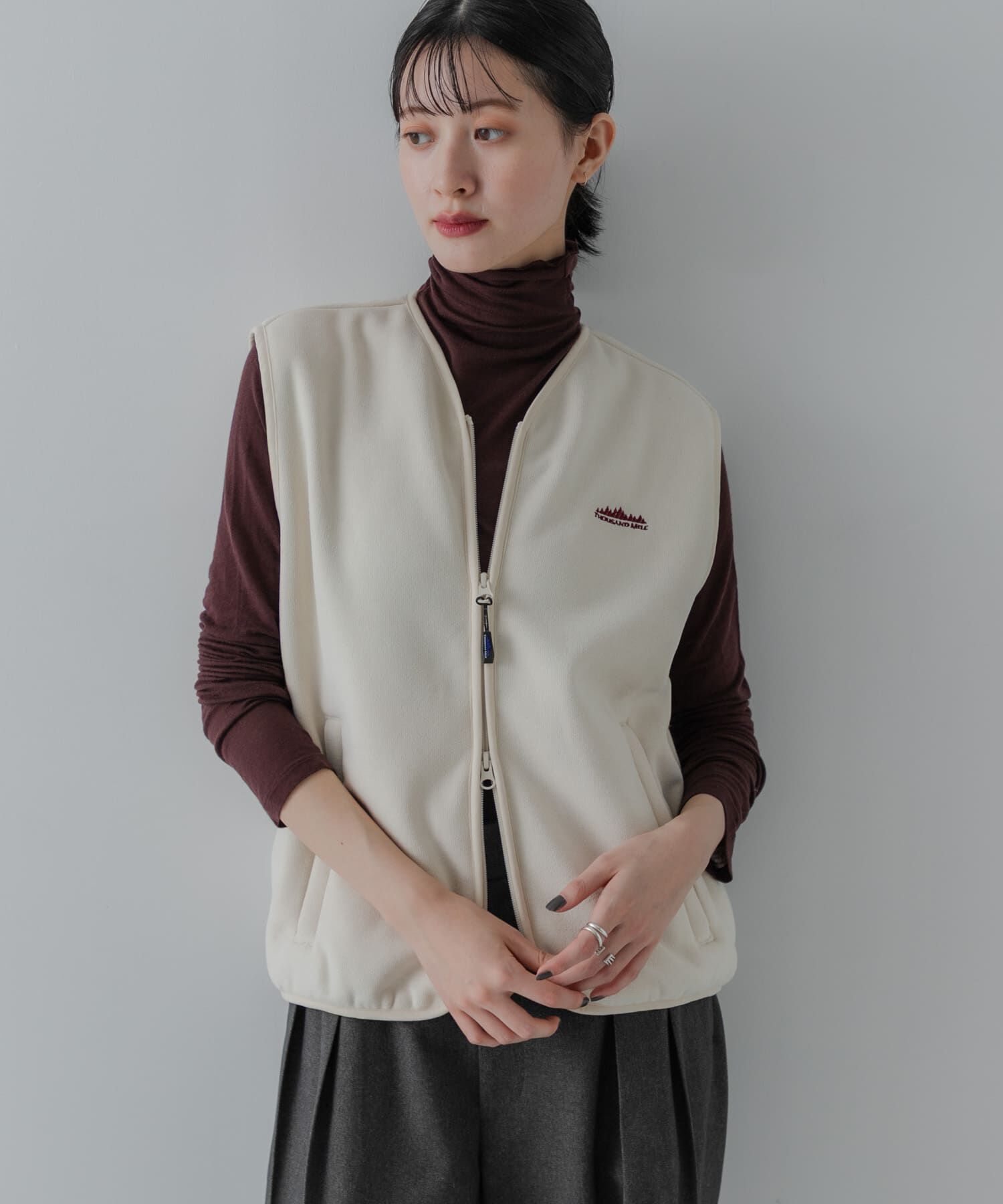 URBAN RESEARCH「『別注』THOUSAND MILE&times;URBAN RESEARCH　KNIT FREECE ZIP VEST」|ベスト・ジレ|
