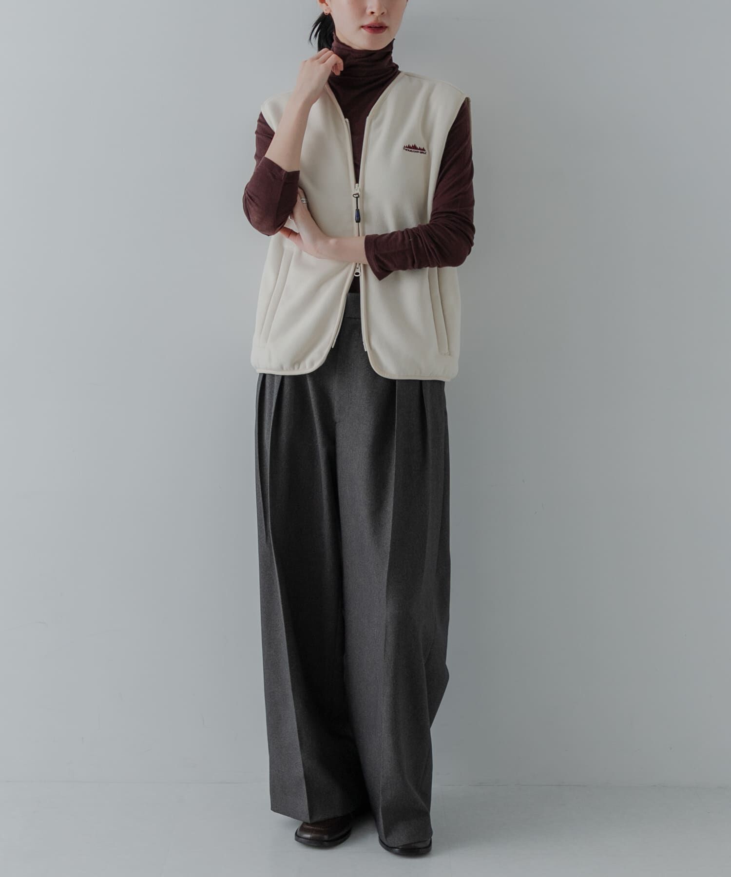 URBAN RESEARCH「『別注』THOUSAND MILE&times;URBAN RESEARCH　KNIT FREECE ZIP VEST」|ベスト・ジレ|