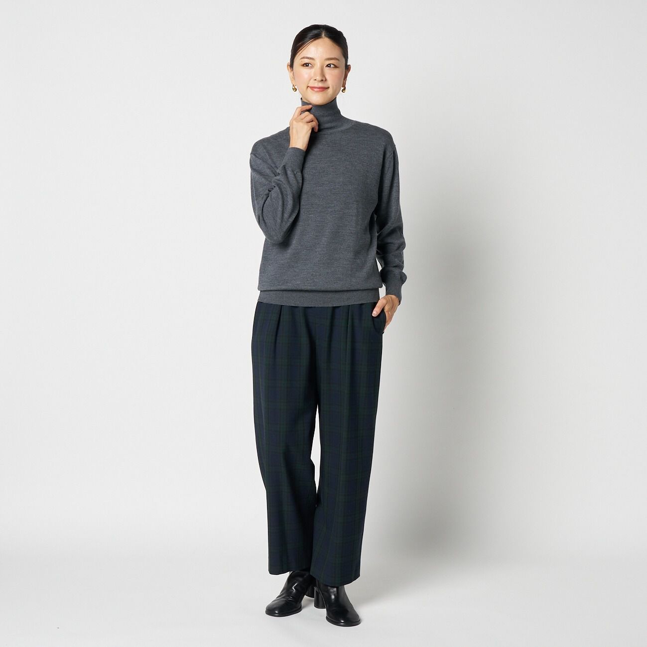 HELIOPOLE「HELIOPOLE CHECK CURVY PANTS」|チノ|
