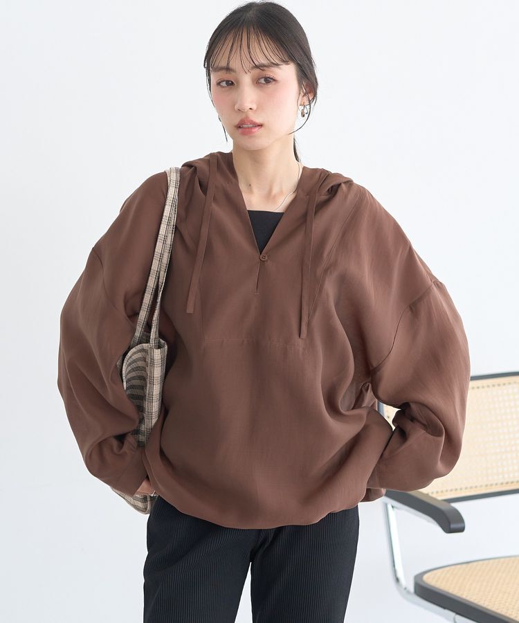 earth music&ecology「アノラックフーディ」|シャツ・ブラウス|Brown