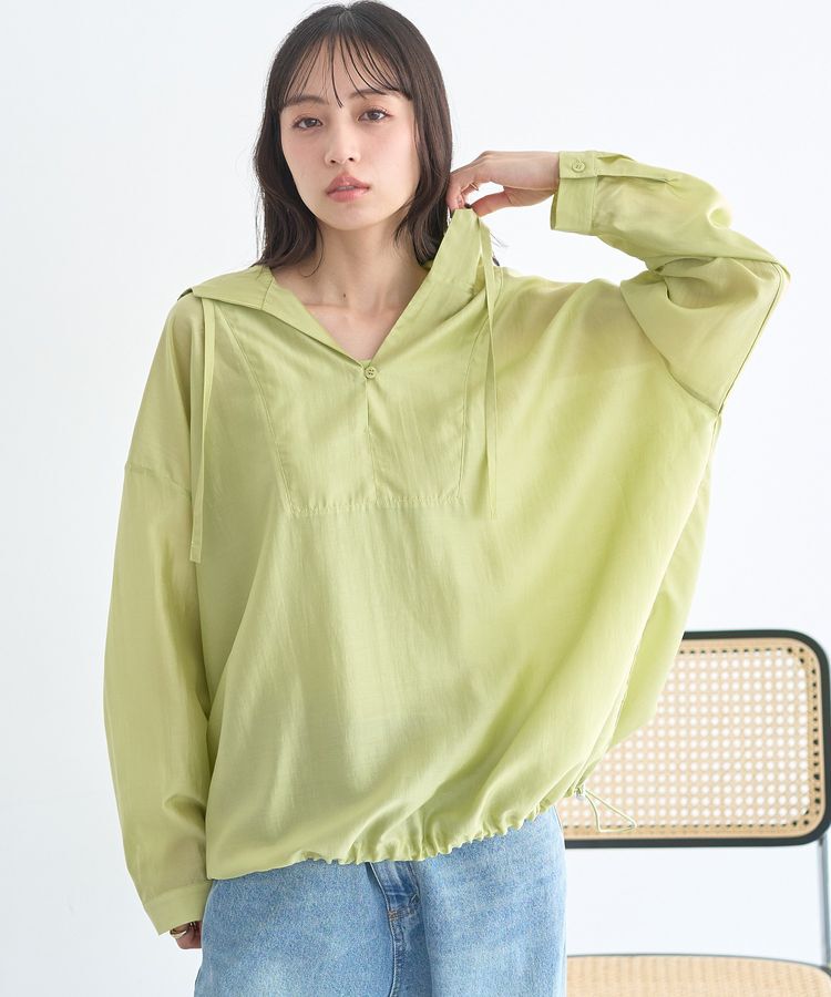 earth music&ecology「アノラックフーディ」|シャツ・ブラウス|Light Green