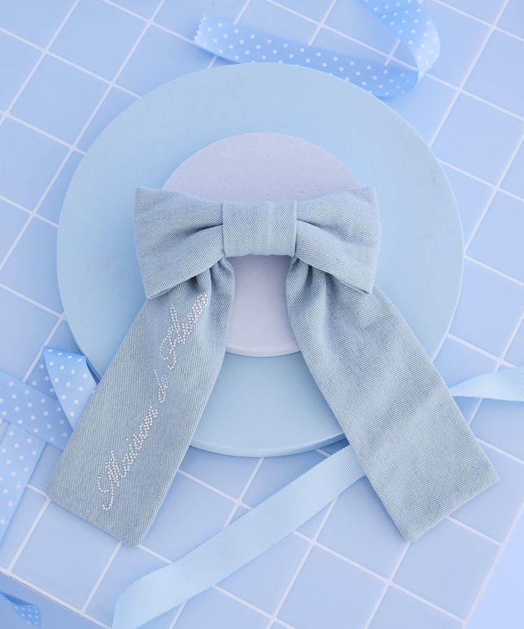 Maison de FLEUR「ブルーマニアデニムリボンバレッタ」|その他|