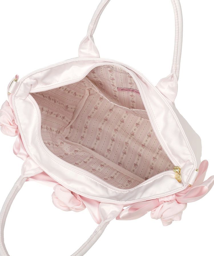 Maison de FLEUR「【WEB限定カラーあり】ローズボリュームリボン2Wayトート」|トートバッグ|