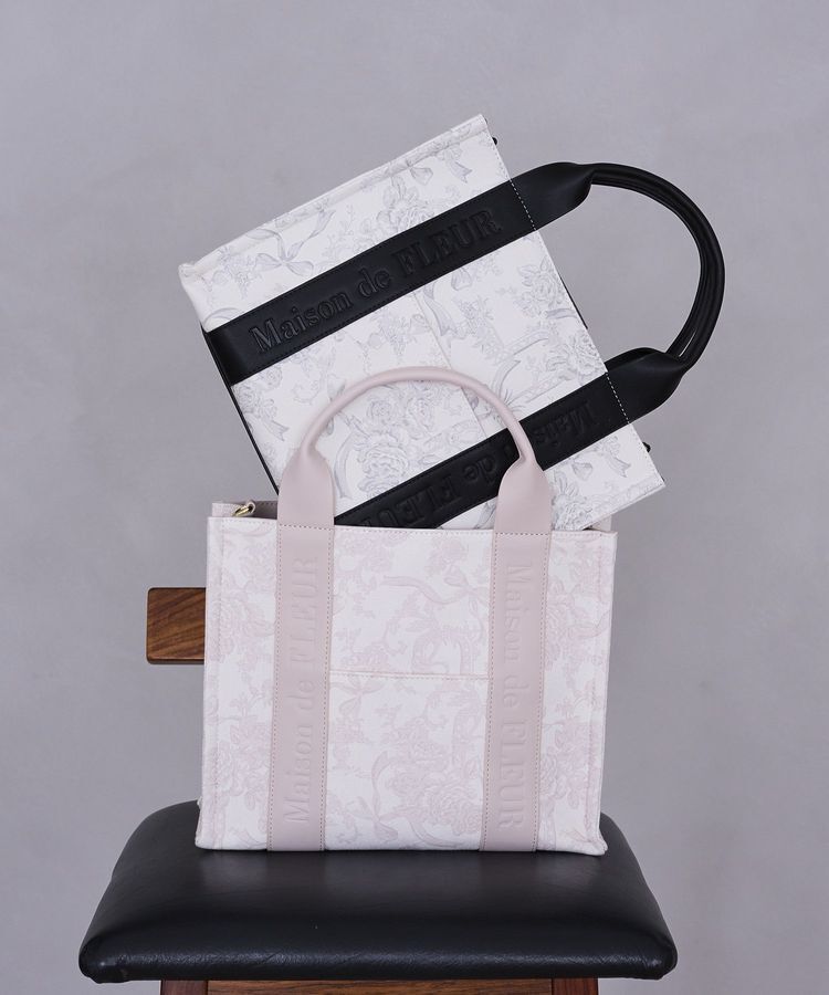 Maison de FLEUR「【2Way】ロゴハンドルスクエア2Wayトート」|ハンドバッグ|