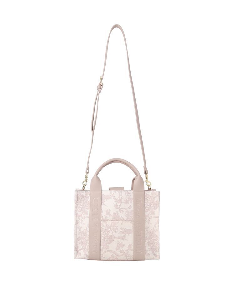 Maison de FLEUR「【2Way】ロゴハンドルスクエア2Wayトート」|ハンドバッグ|