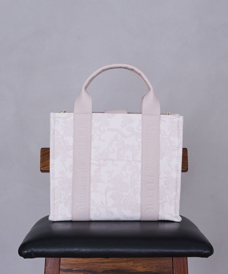 Maison de FLEUR「【2Way】ロゴハンドルスクエア2Wayトート」|ハンドバッグ|