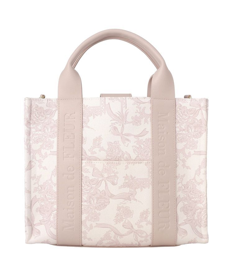 Maison de FLEUR「【2Way】ロゴハンドルスクエア2Wayトート」|ハンドバッグ|