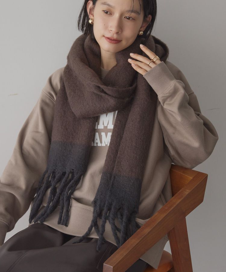 AMERICAN HOLIC「バイカラーシャギーマフラー」|マフラー|Brown