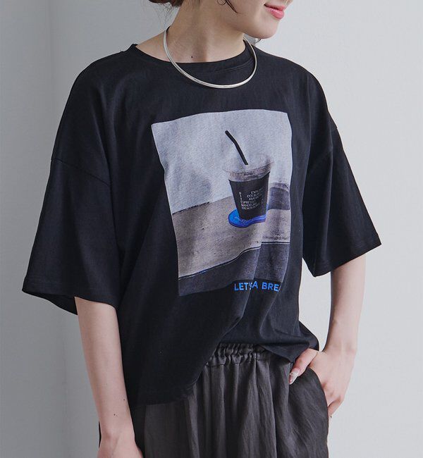  「コーヒーフォトプリントTシャツ」|プルオーバー|