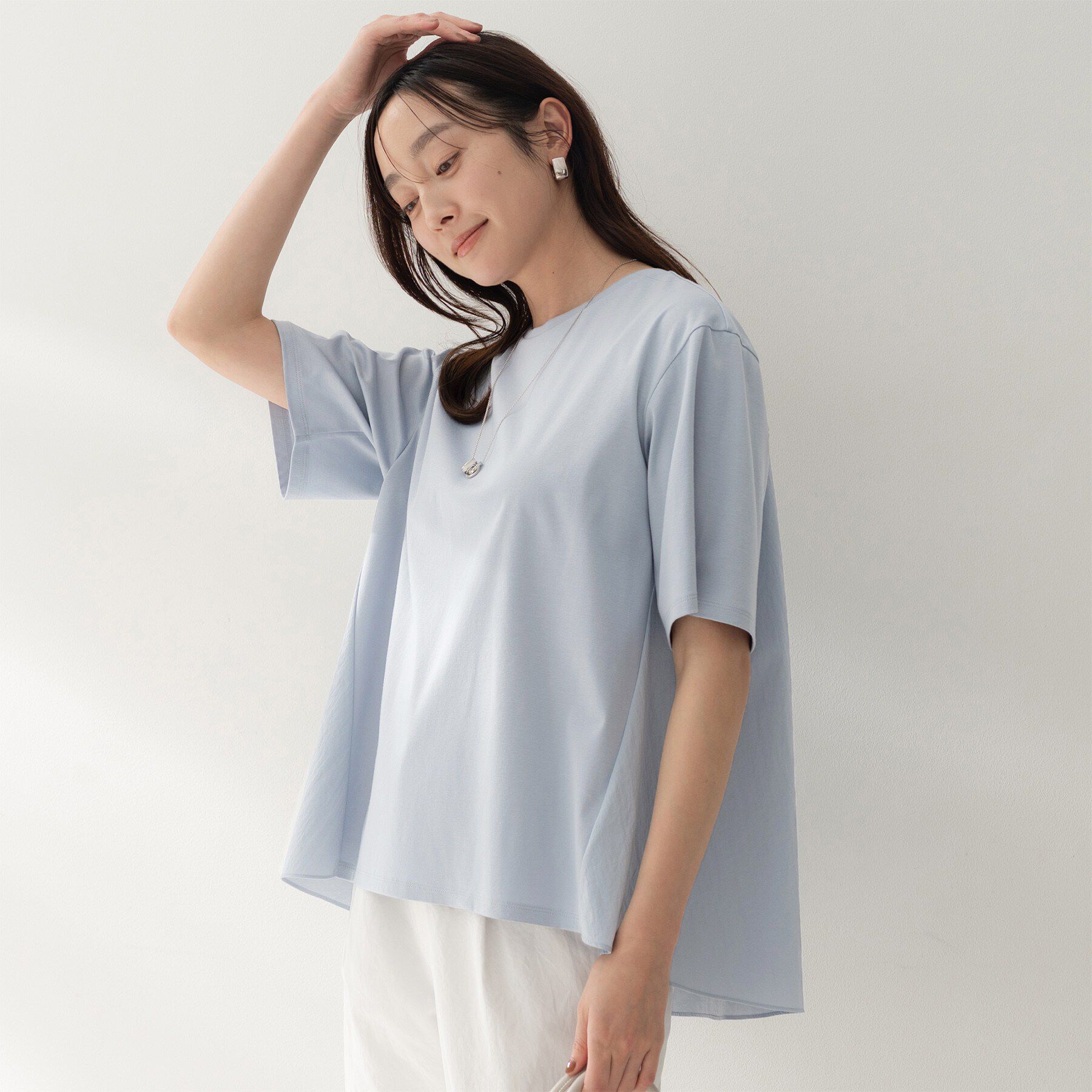 UNTITLED「【洗える/Tシャツ】異素材ドッキングプルオーバー」|Tシャツ・カットソー|