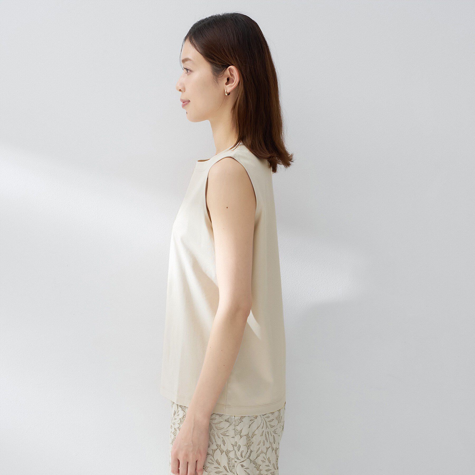 UNTITLED「【UV/接触冷感/消臭/抗菌防臭】ベーシックフレンチスリーブプルオーバー」|Tシャツ・カットソー|