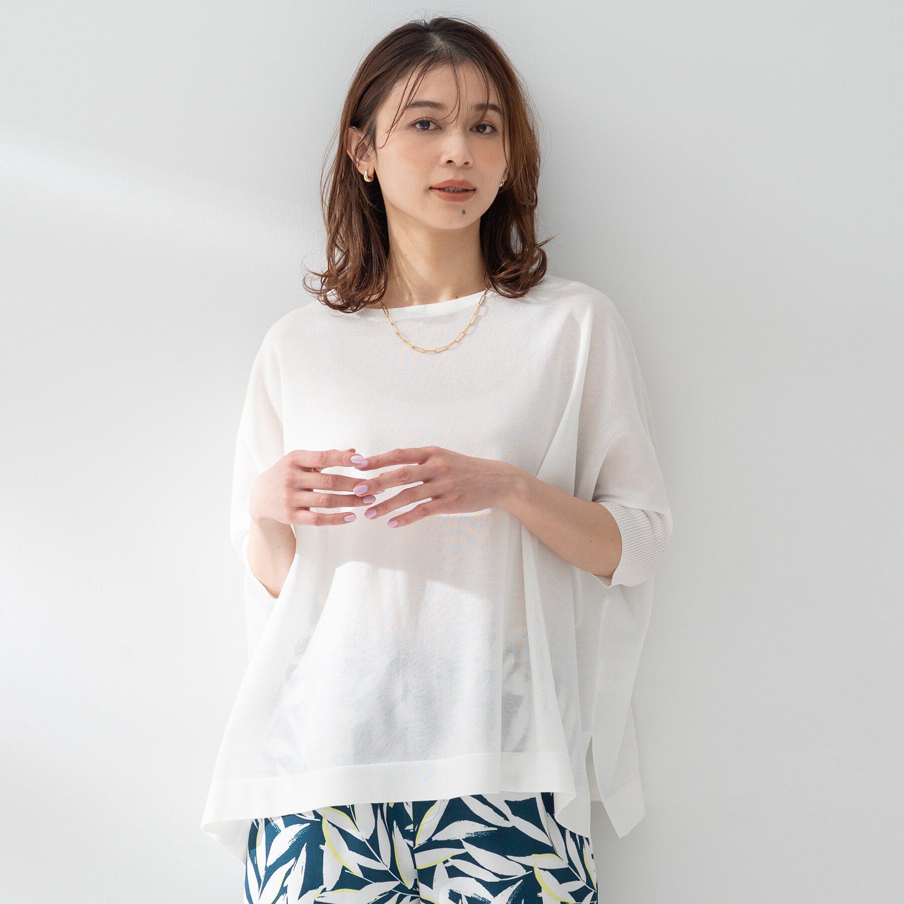 UNTITLED「【アンサンブル可/洗える】シアーレーヨンニット」|ニット・セーター|