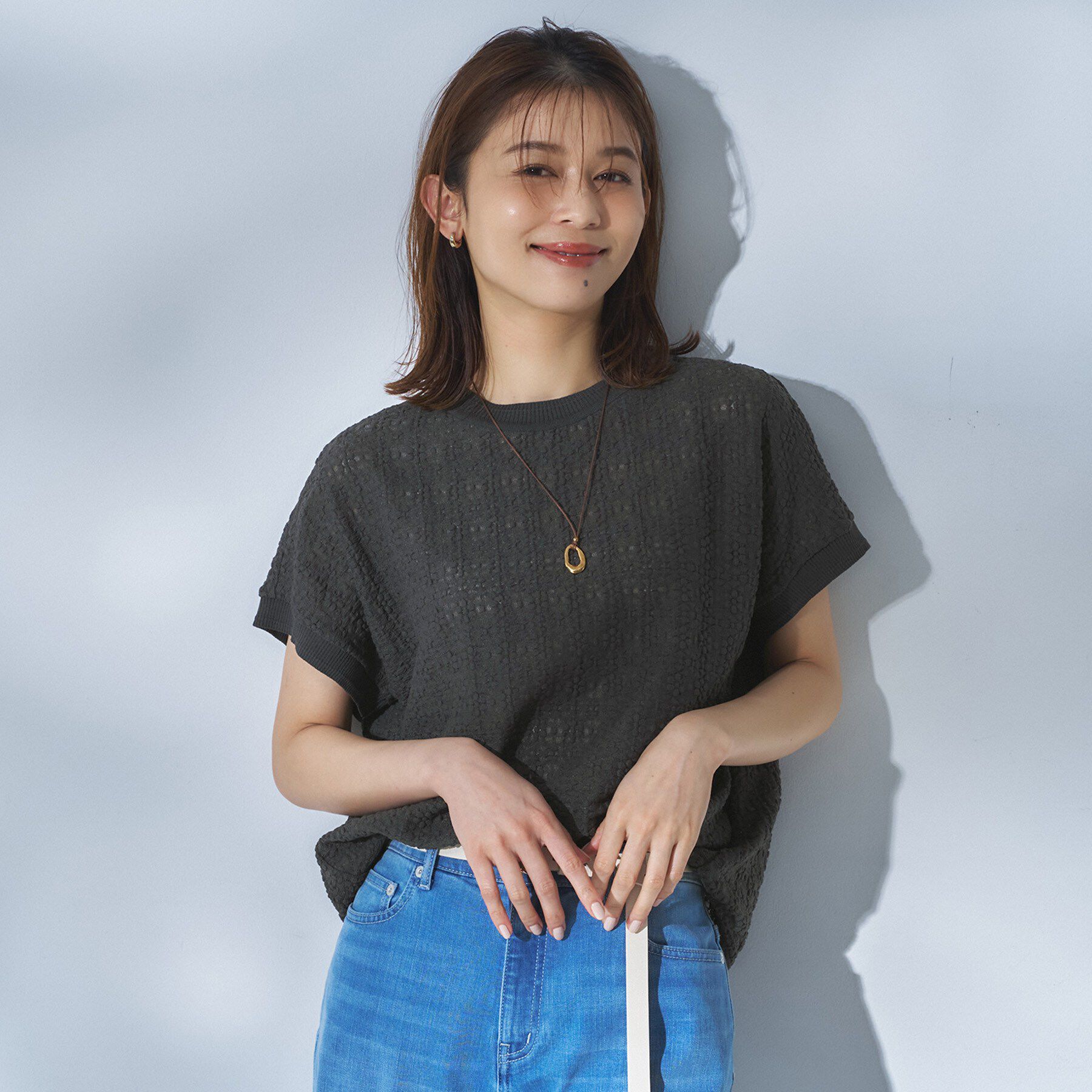 UNTITLED「【洗える／シアー】ミニヨンレースプルオーバー」|Tシャツ・カットソー|