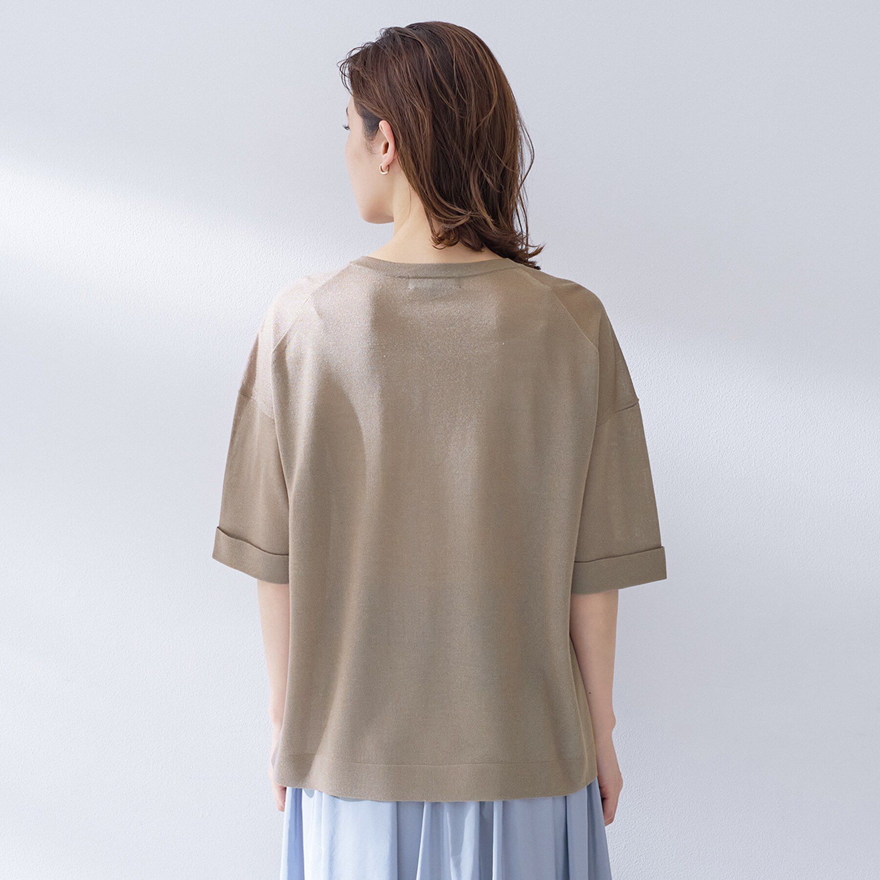 UNTITLED「【アンサンブル可/Tシャツ風/ゆったり】リラックスニットトップス」|ニット・セーター|
