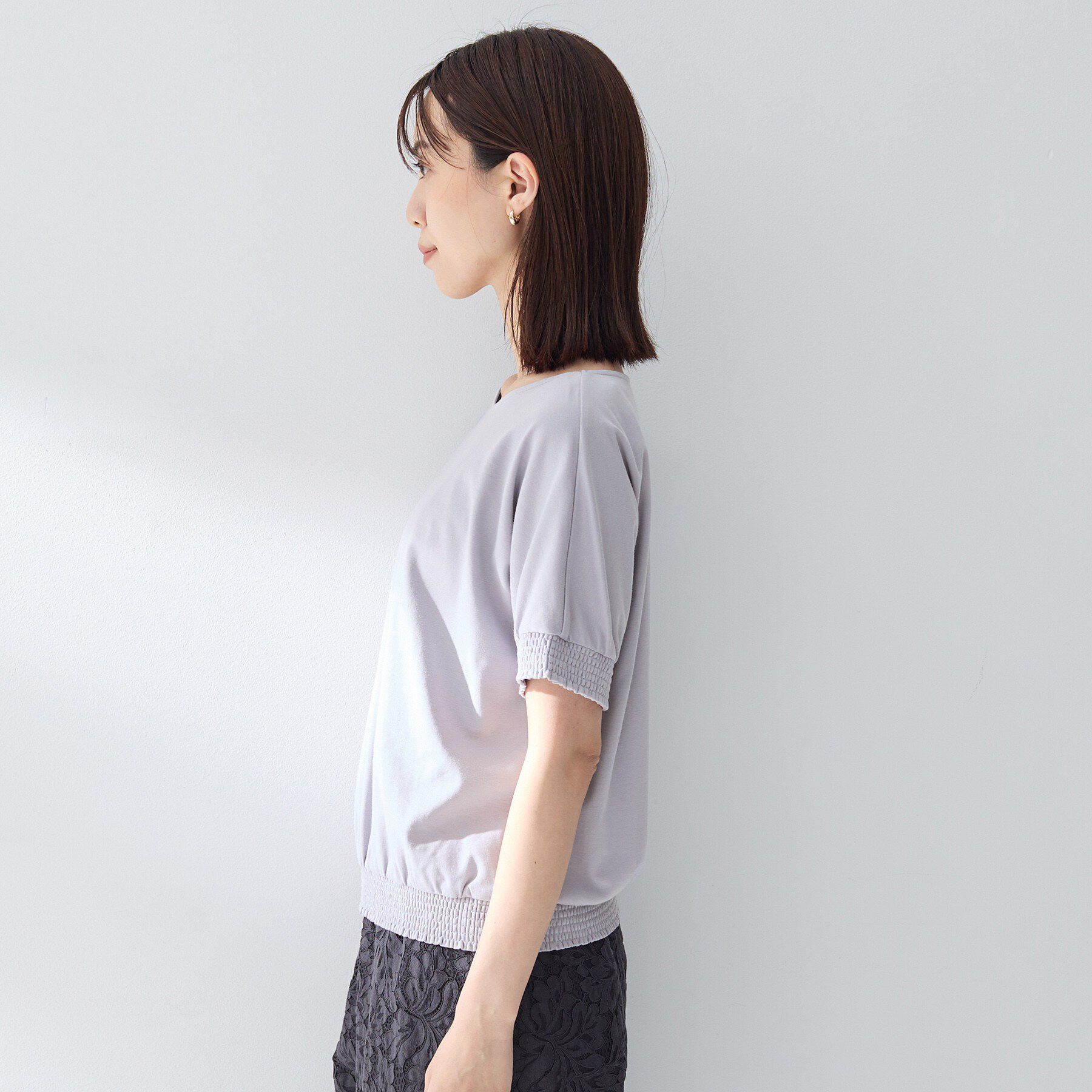 UNTITLED「【接触冷感/汗染み防止/吸水速乾/UVカット】シャーリングプルオーバー」|Tシャツ・カットソー|