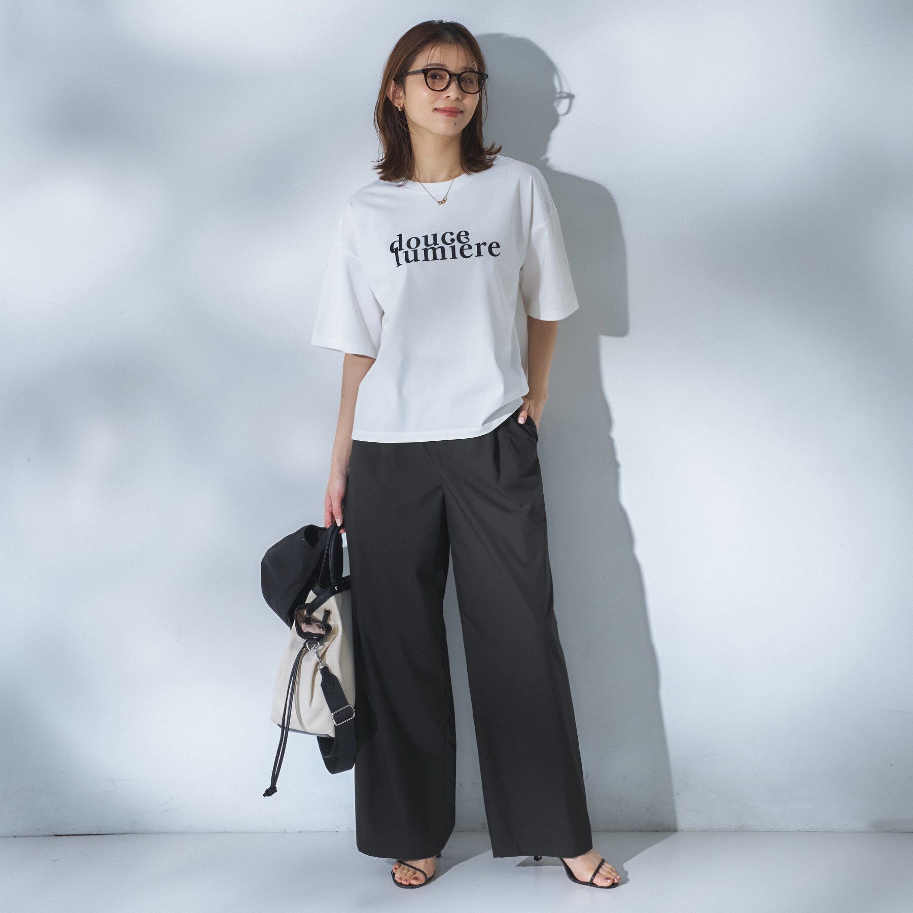 UNTITLED「【ウエストゴム】タフタワイドパンツ」|その他|