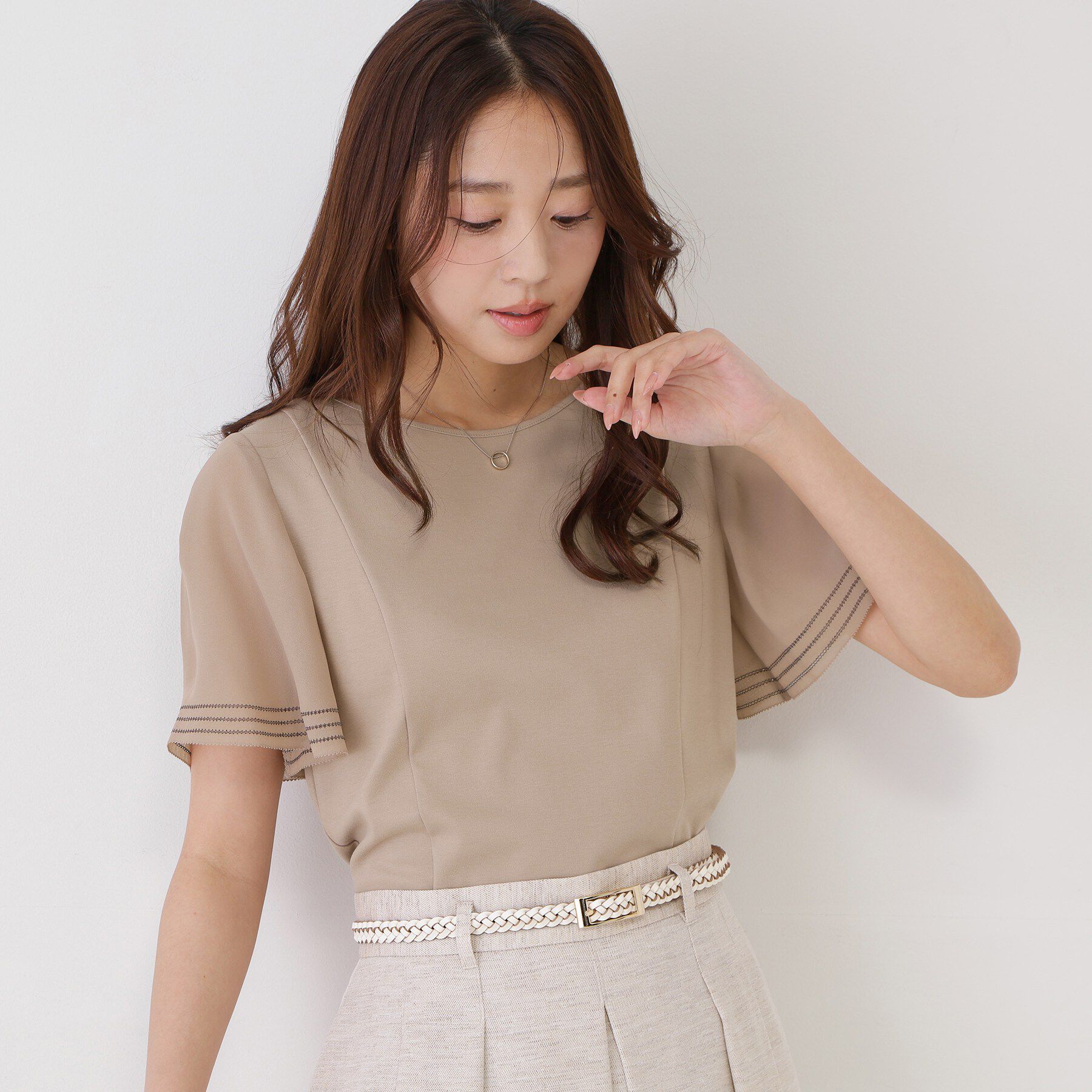 COUP DE CHANCE「【手洗い可】フレアスリーブカットソー」|Tシャツ・カットソー|