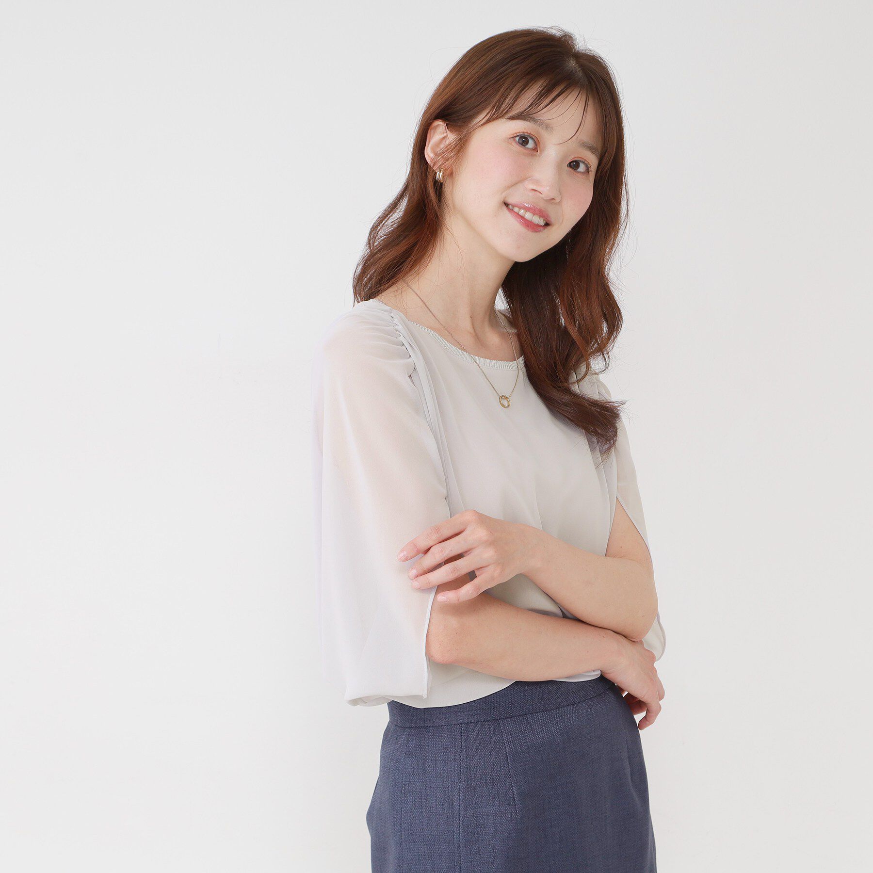 COUP DE CHANCE「【日本製/インナー付き】ギャザースリーブプルオーバー」|Tシャツ・カットソー|
