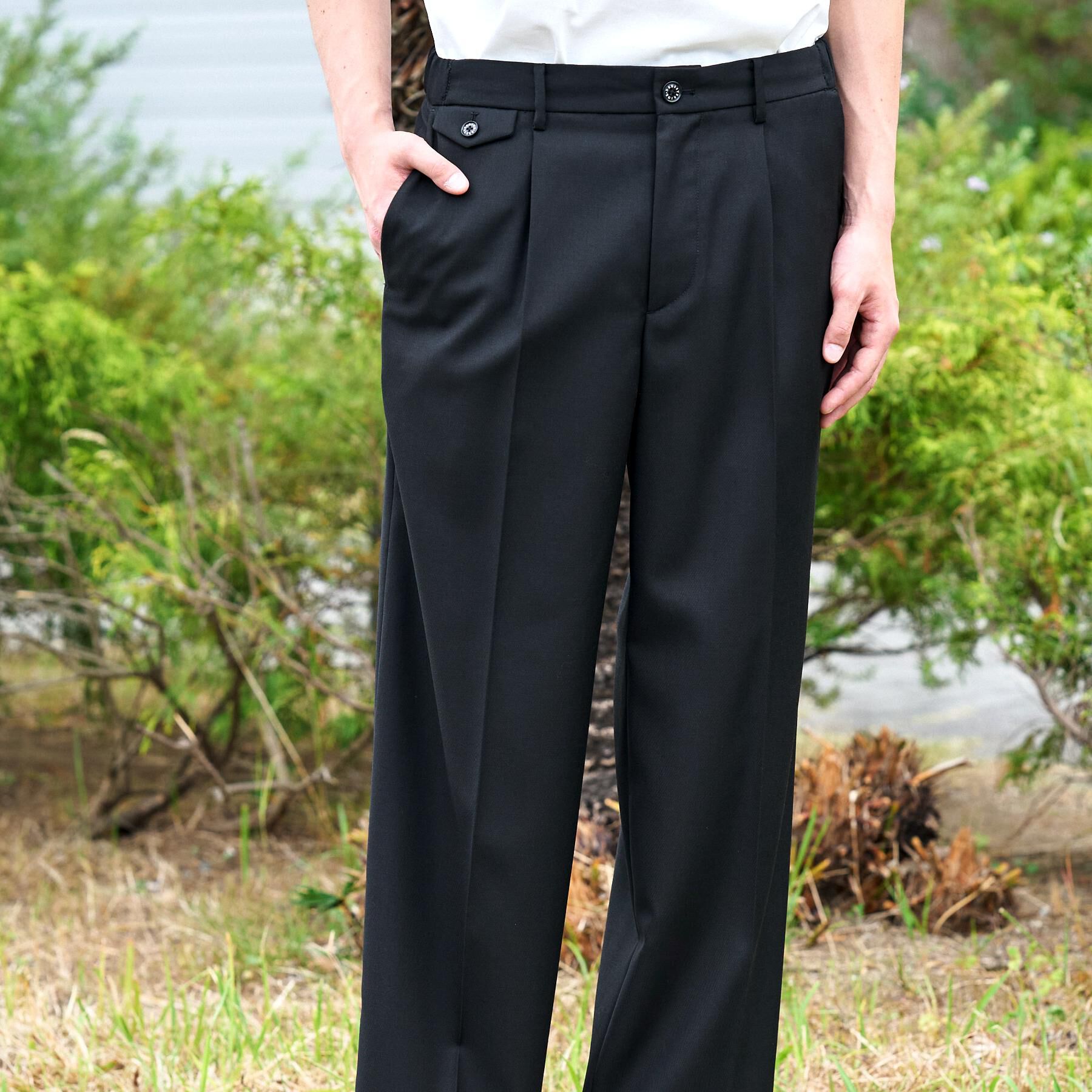 DRESSTERIOR「【ウォッシャブル】サイドゴア ワンタックワイドパンツ」|その他|