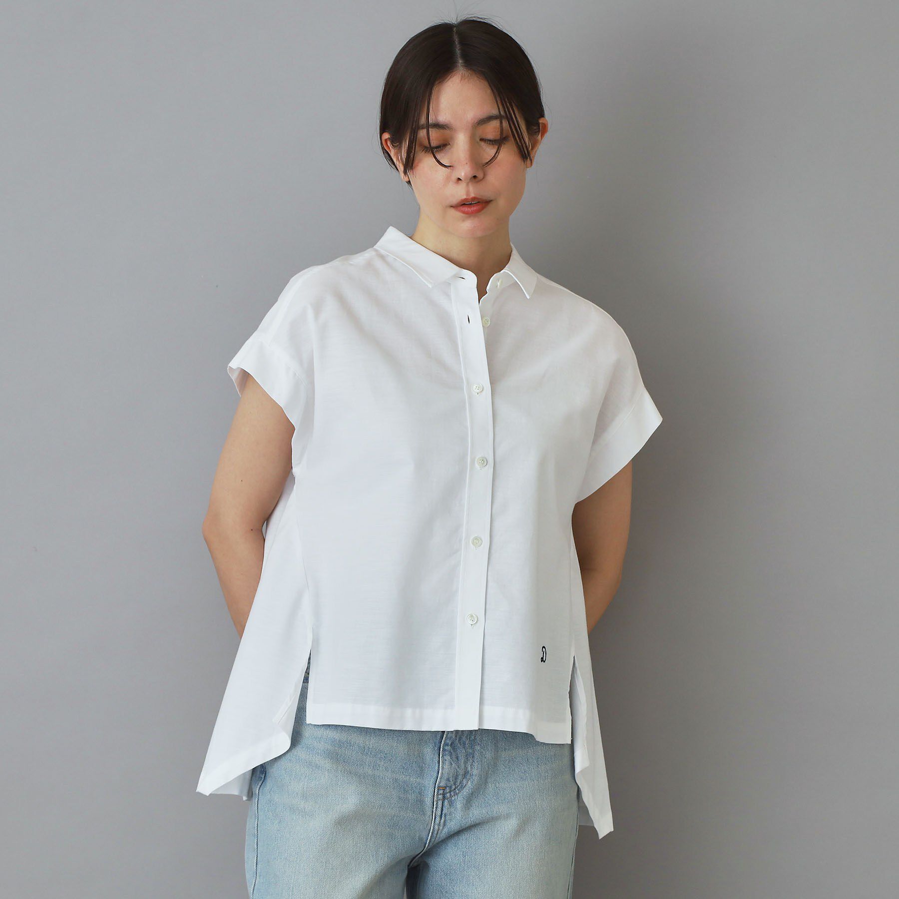 DRESSTERIOR「【毎年人気/ウォッシャブル】バックフレアオックスシャツ」|シャツ・ブラウス|