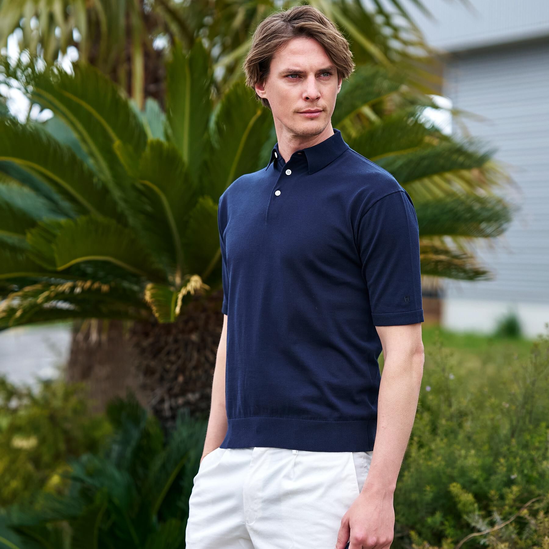 DRESSTERIOR「【干場義雅&times;DRESSTERIOR/再入荷】ウォッシャブル ニットポロシャツ」|ニット・セーター|