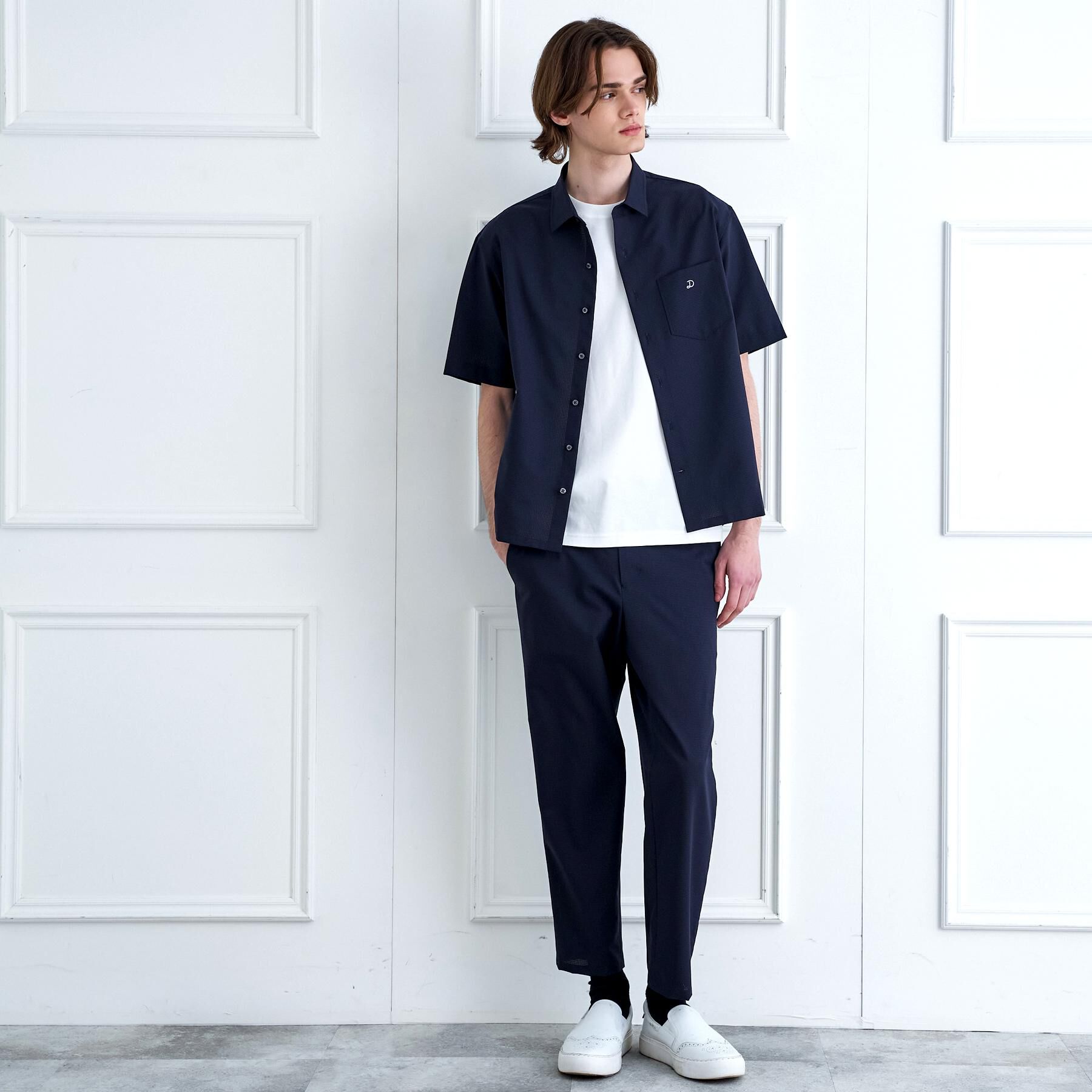 DRESSTERIOR「【セットアップ可/速乾/防しわ】COOL DOTS ショートスリーブシャツ」|シャツ・ブラウス|