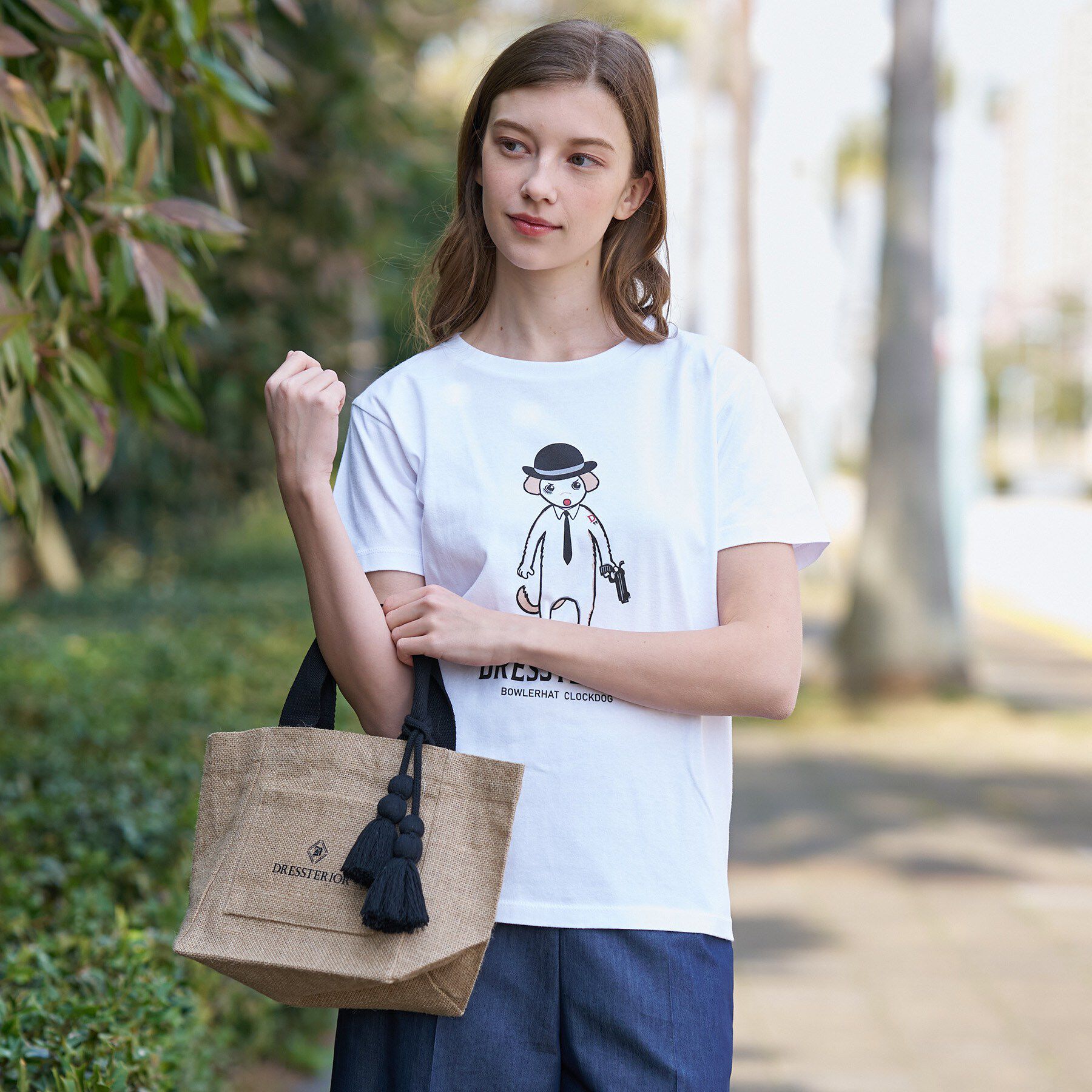 DRESSTERIOR「【EC/ルクア大阪店限定】ボーラーハットクロックドッグTシャツ」|Tシャツ・カットソー|