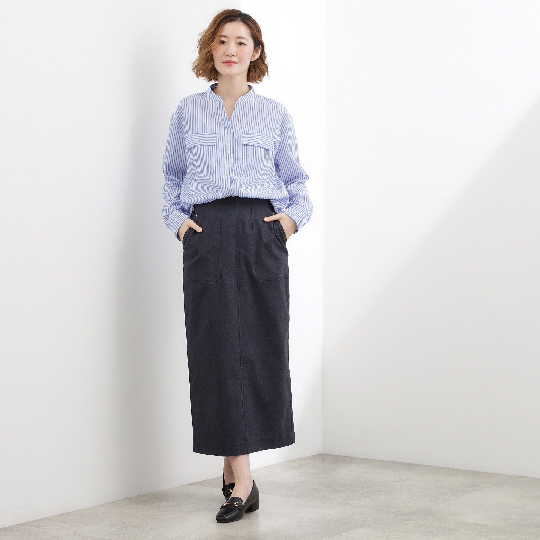 grove「【貴島明日香さん着用】お仕事も普段も。今どきワークシャツブラウス」|シャツ・ブラウス|
