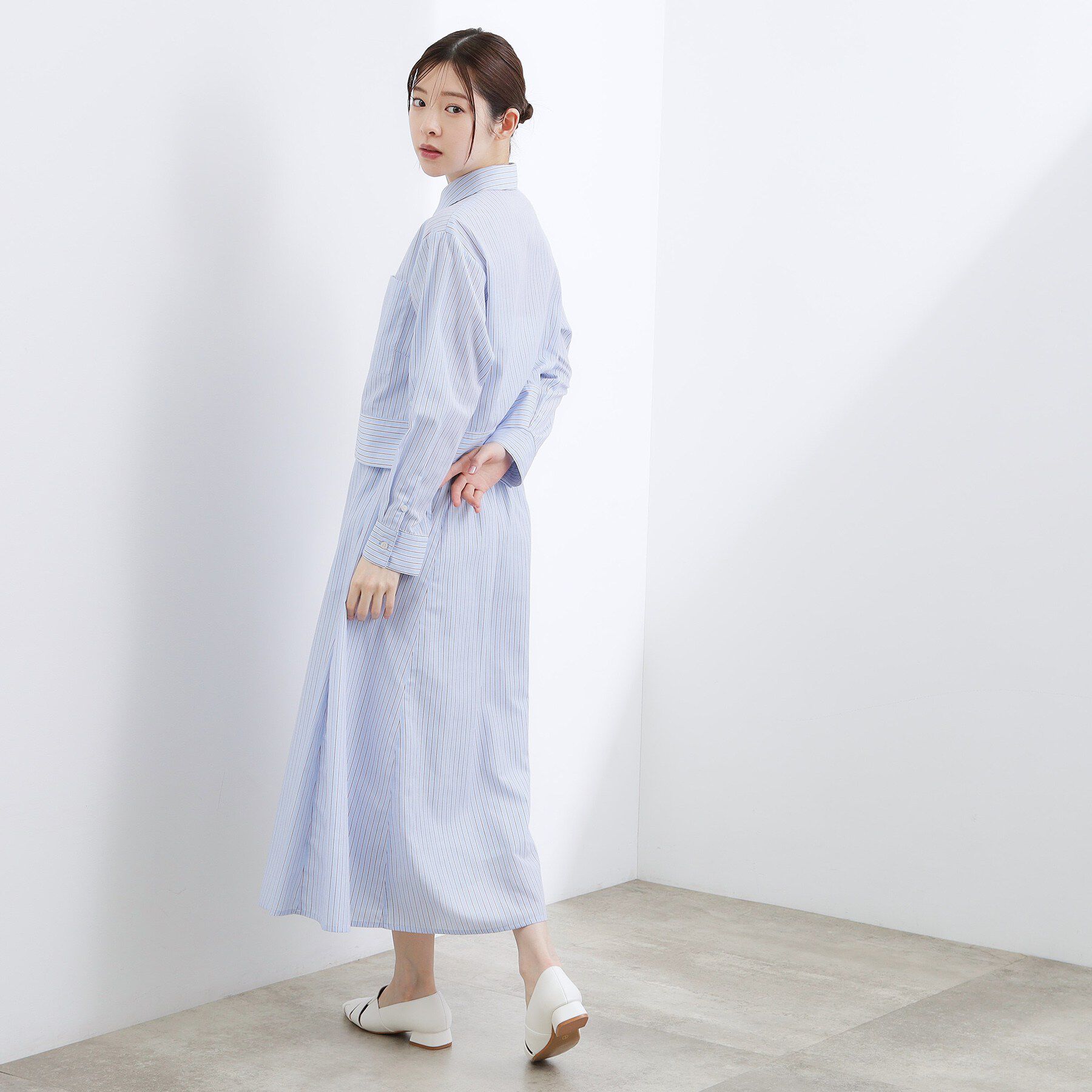 grove「【貴島明日香さん着用／イージーケア／接触冷感】麻混クロップドシャツ」|シャツ・ブラウス|