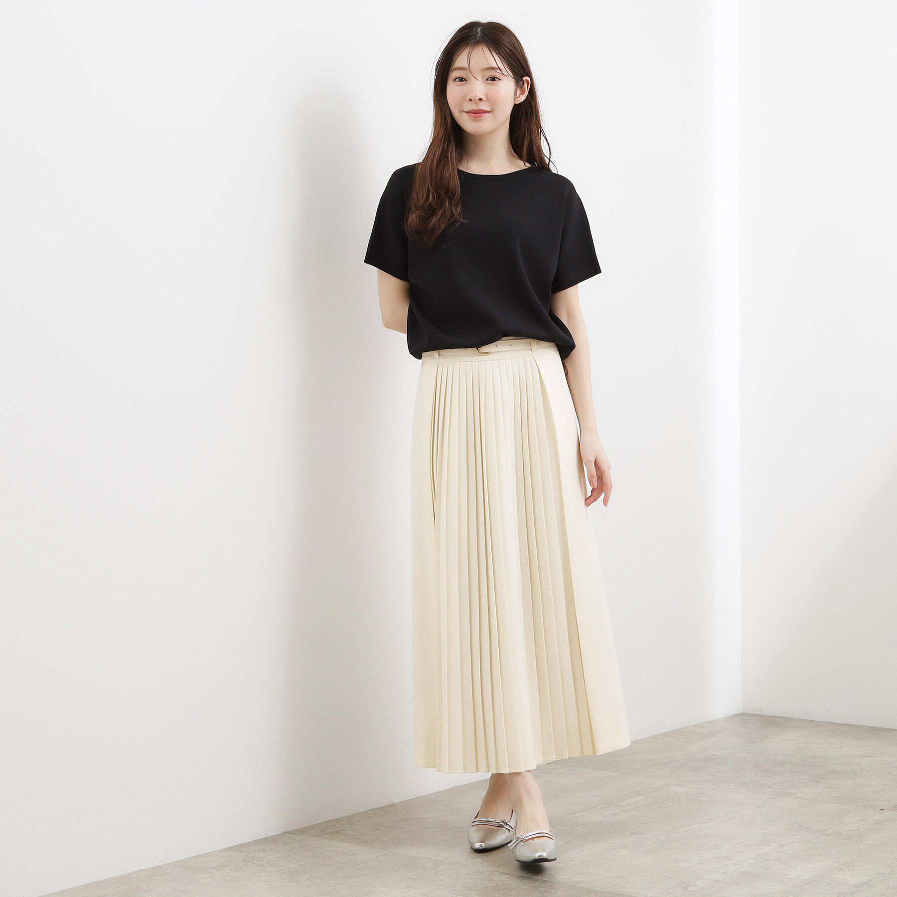 grove「【2WAY・洗える】プリーツ位置を変えられる、フレアスカート」|スカート|