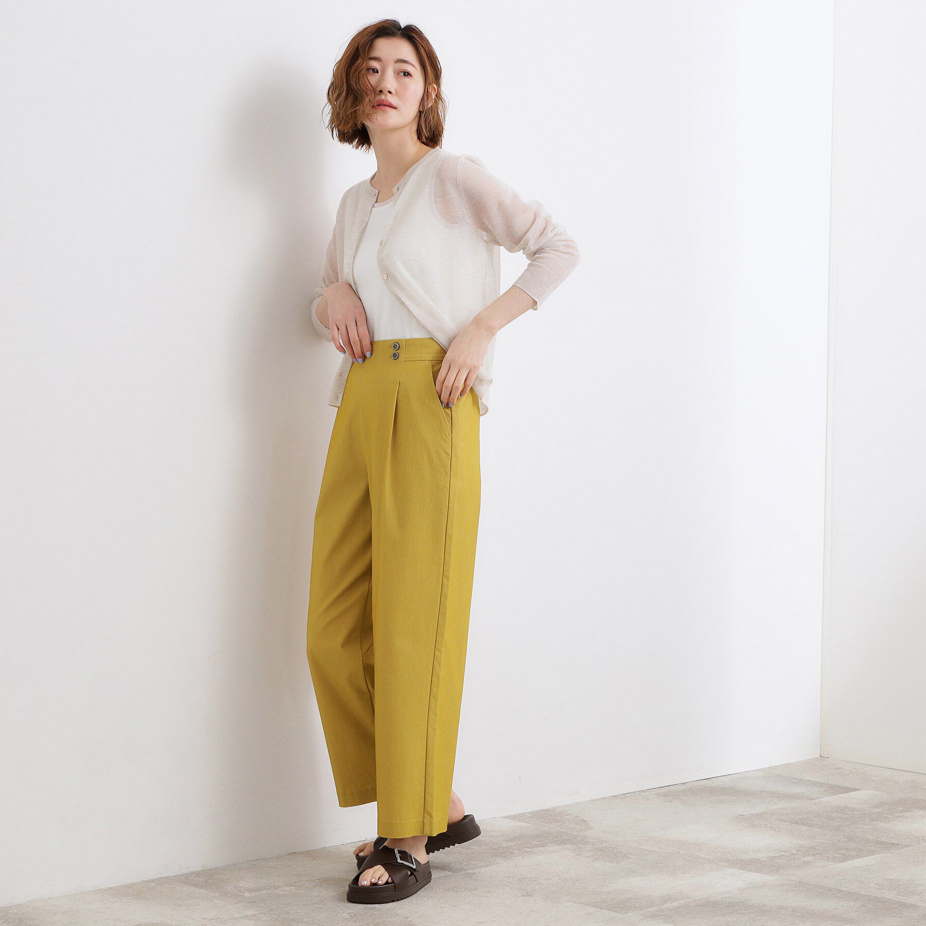 grove「【シリーズ累計13万枚/ひんやり・UV】ハイパーストレッチ ワイドクロップドパンツ」|その他|