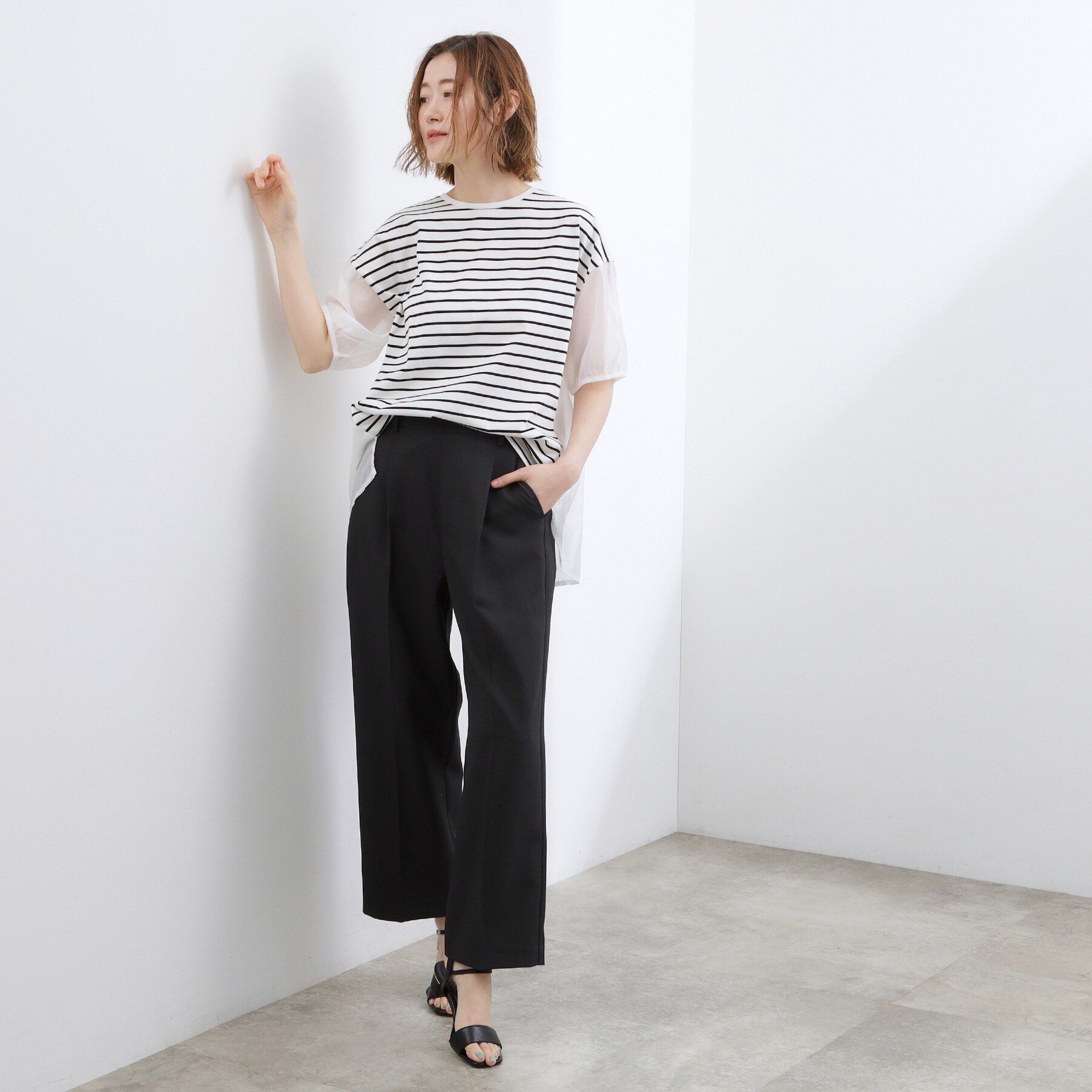 grove「【貴島明日香さん着用/UVカット】体型カバー叶う、バックプリーツTシャツ」|Tシャツ・カットソー|