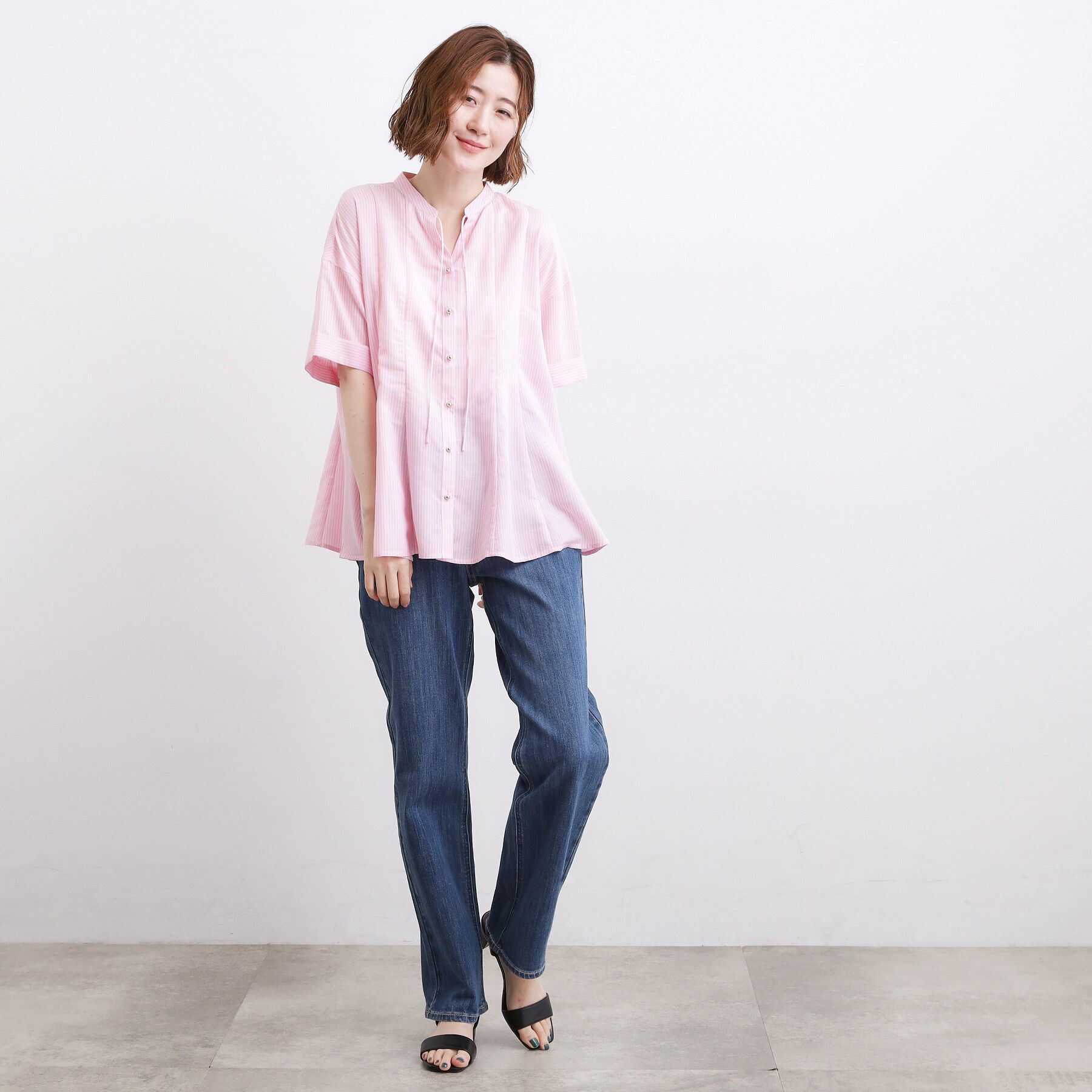 grove「【洗濯機OK・ひんやり】さらっと軽やか、夏のフレアシャツ」|シャツ・ブラウス|