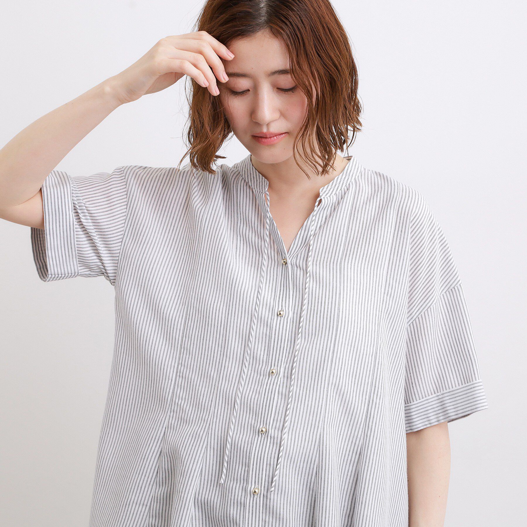grove「【洗濯機OK・ひんやり】さらっと軽やか、夏のフレアシャツ」|シャツ・ブラウス|