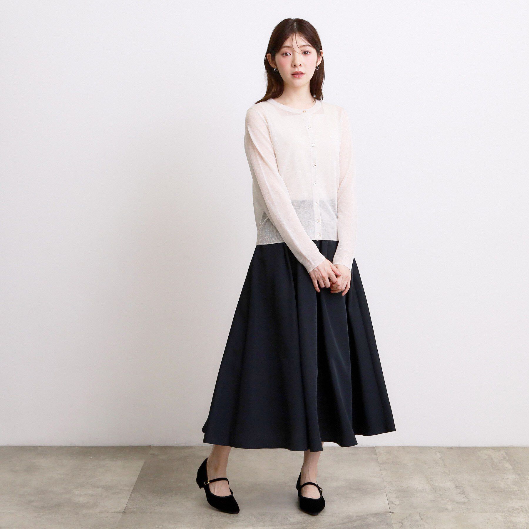 grove「高評価！【洗える／名品】大人の透け感、シアーカーディガン」|カーディガン|