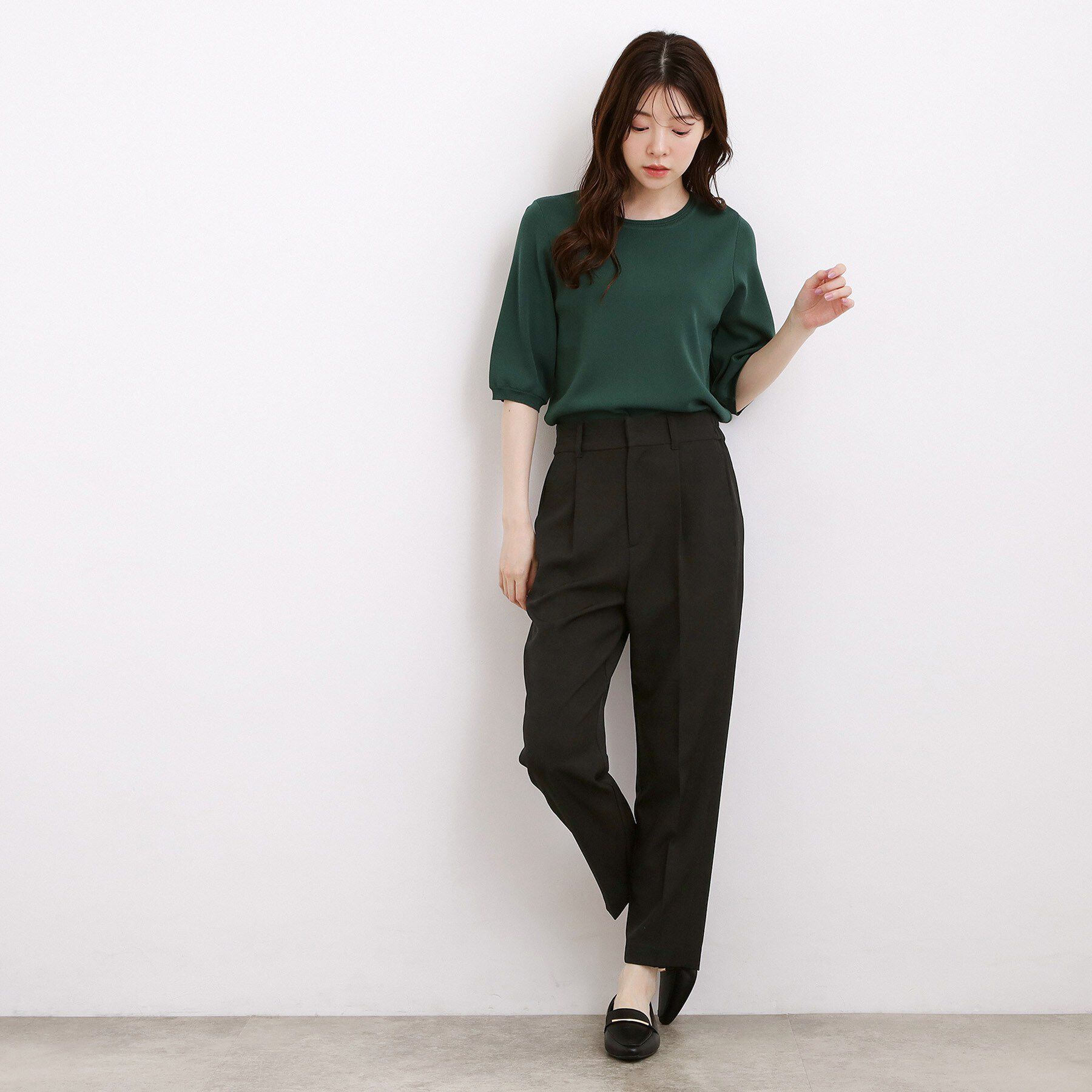 grove「【接触冷感・UVカットetc】センタープレス取れにくいテーパードパンツ」|その他|