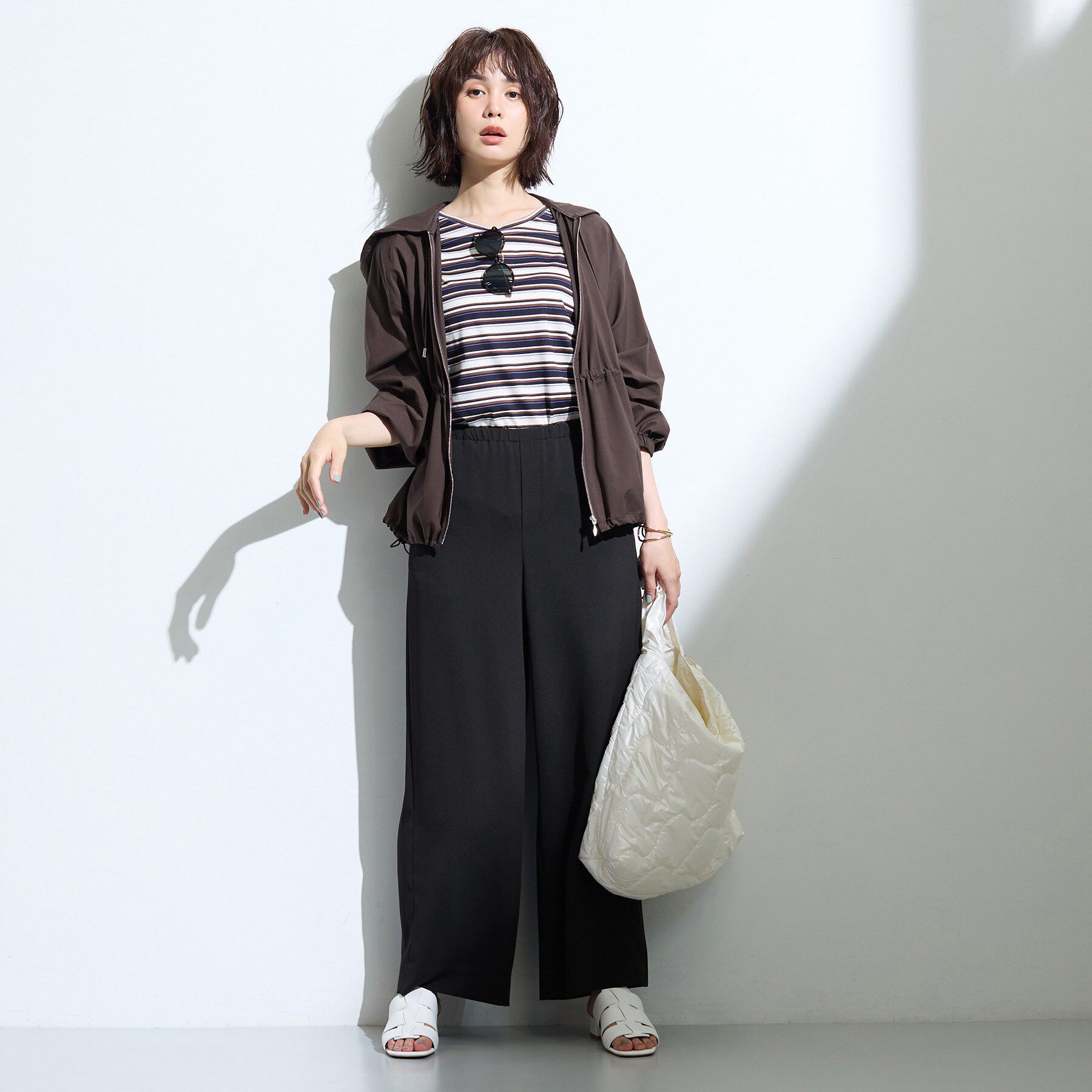 INDIVI「【接触冷感／透湿／着る日傘】イージーワイドパンツ」|その他|