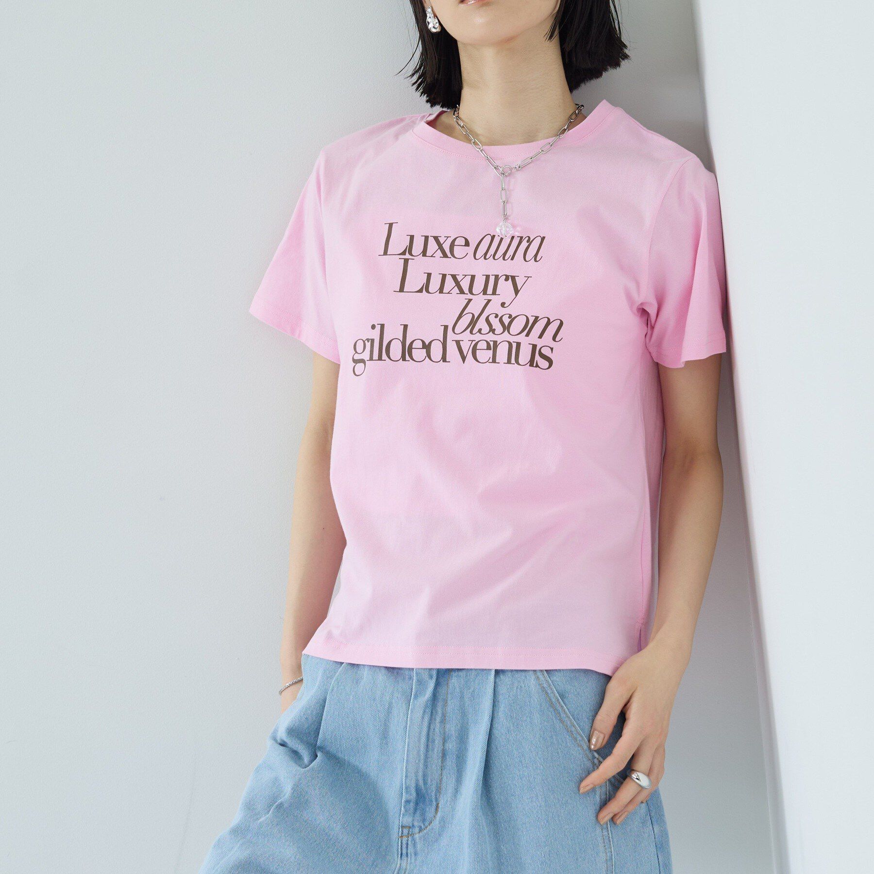 GALLEST「ボックスシルエットTシャツ【接触冷感】」|Tシャツ・カットソー|ピンク(072)