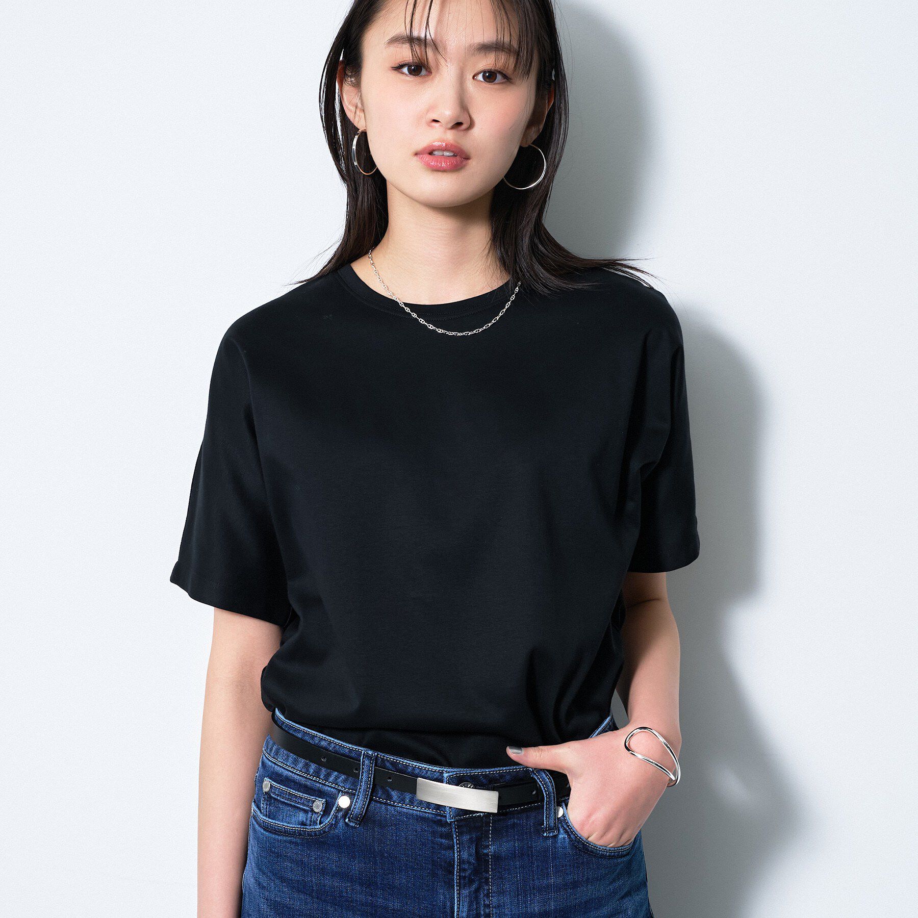 INDIVI「【汗ジミ防止／褒められTシャツ】上品カジュアル！ドルマンTシャツ」|Tシャツ・カットソー|